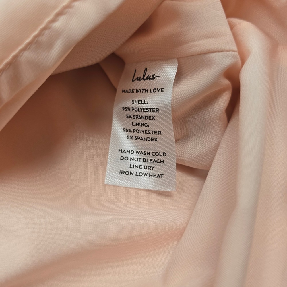 Lulus Women's Sultry Moments Blush Pink V-Neck Sleeveless Mini Dress Size XL - Picture 5 of 10